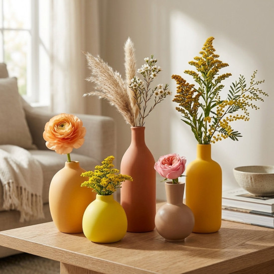 Porcelain Vase Set 5 Pcs